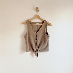 Madewell Button-Front Tie Tank Top